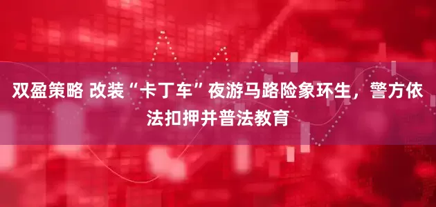 双盈策略 改装“卡丁车”夜游马路险象环生，警方依法扣押并普法教育