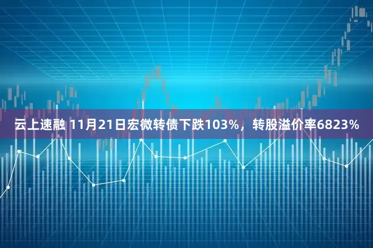 云上速融 11月21日宏微转债下跌103%，转股溢价率6823%